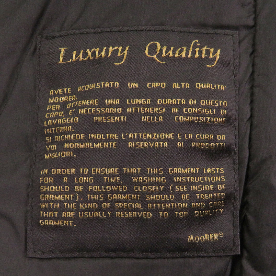 Excellent MOORER Down vest Stand collar WZIP Navy Virgin wool mens 44 OLIVER-L