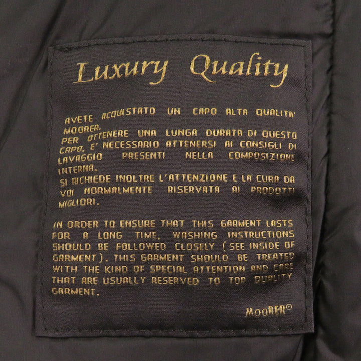 Excellent MOORER Down vest Stand collar WZIP Navy Virgin wool mens 44 OLIVER-L