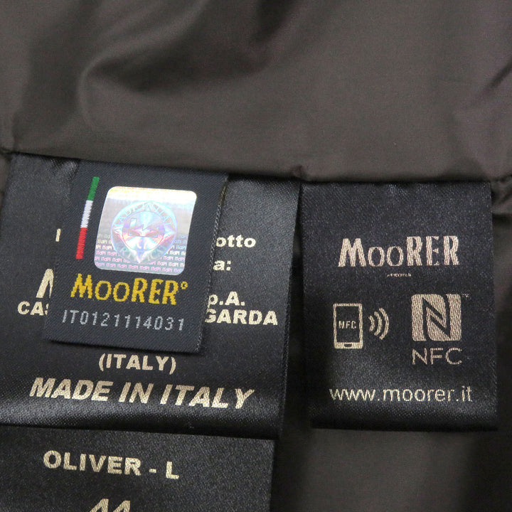 Excellent MOORER Down vest Stand collar WZIP Navy Virgin wool mens 44 OLIVER-L