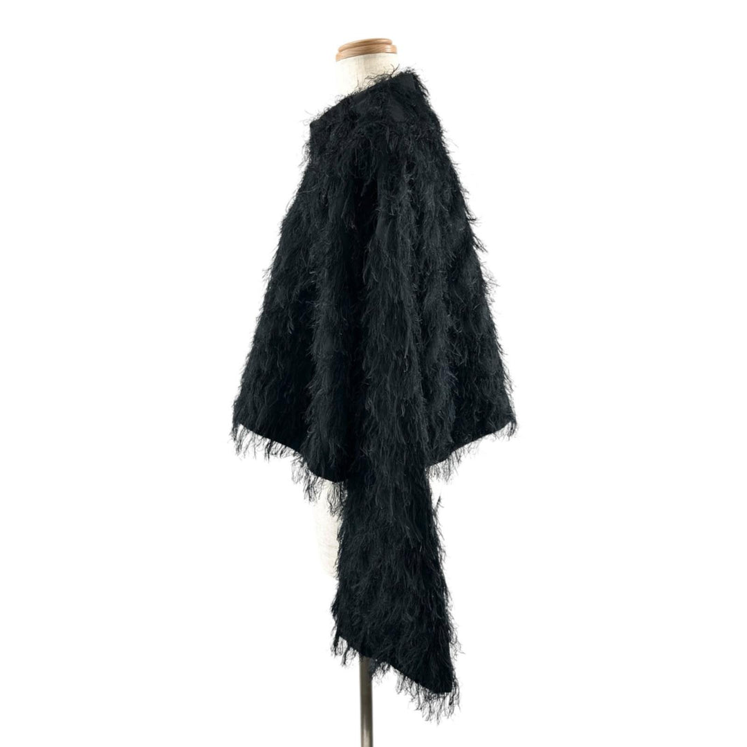 Excellent CLANE Jacket FRINGE SHORT JACKET Fringe short black Women 0