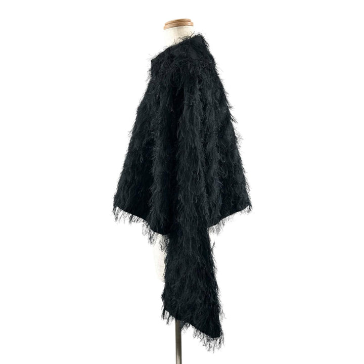 Excellent CLANE Jacket FRINGE SHORT JACKET Fringe short black Women 0