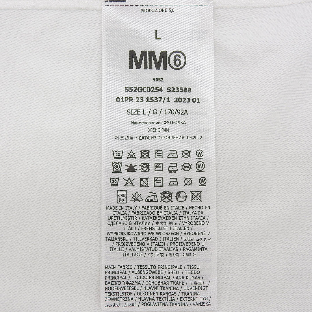 Pristine MM6 Maison Margiela T-shirt white cotton Women L S52GC0254