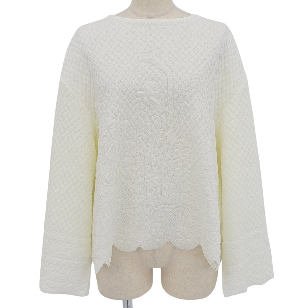 Excellent MAME KUROGOUCHI knit white Women 1 MM21Stainless Steel-KN029