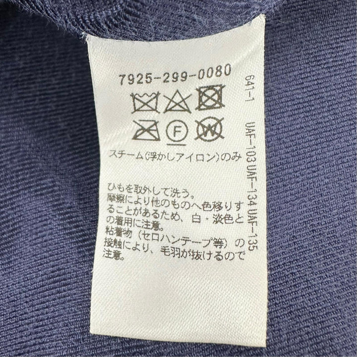 Excellent BLAMINK Best Crew neck lace-up corduroy Navy cotton 38 7925-299-0080