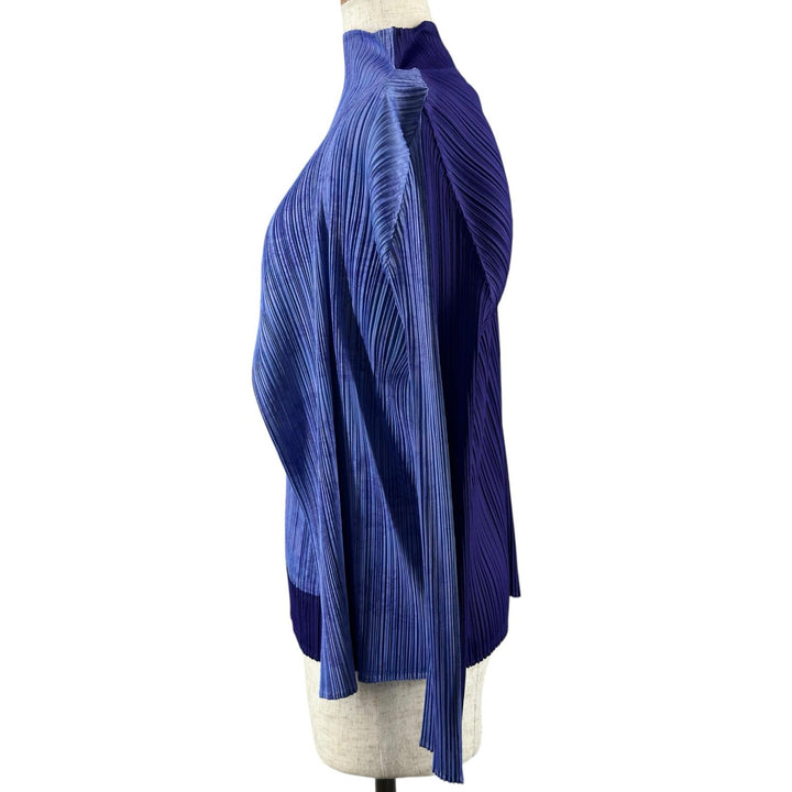 Excellent PLEATS PLEASE ensemble High neck purple polyester Women 3 PP53-JK891