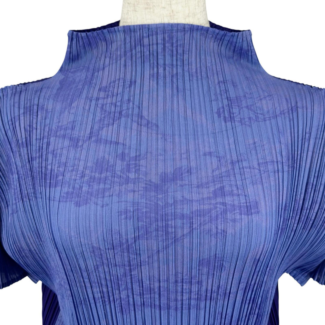 Excellent PLEATS PLEASE ensemble High neck purple polyester Women 3 PP53-JK891