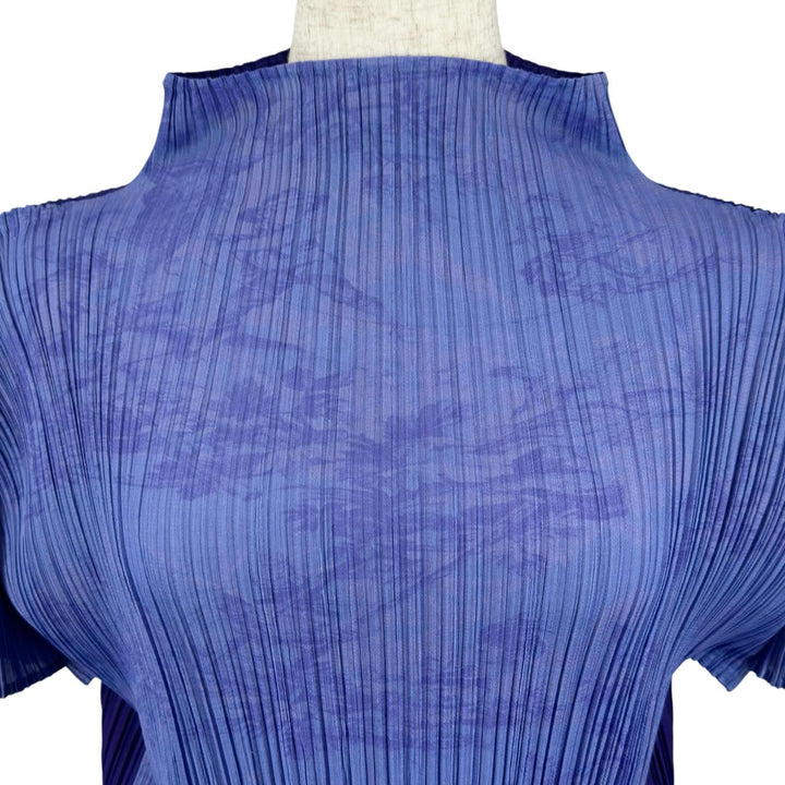 Excellent PLEATS PLEASE ensemble High neck purple polyester Women 3 PP53-JK891