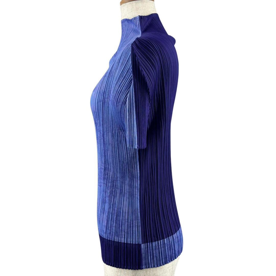 Excellent PLEATS PLEASE ensemble High neck purple polyester Women 3 PP53-JK891