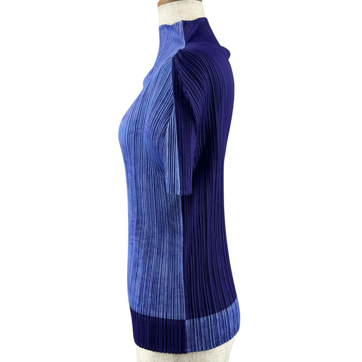 Excellent PLEATS PLEASE ensemble High neck purple polyester Women 3 PP53-JK891