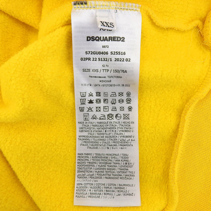 Excellent DSQUARED2 sweat yellow cotton Women XXS S72GU0406