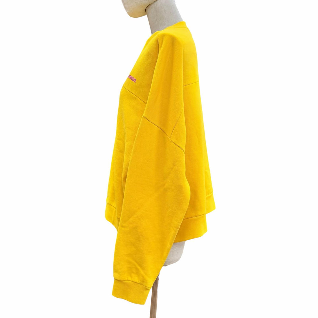 Excellent DSQUARED2 sweat yellow cotton Women XXS S72GU0406