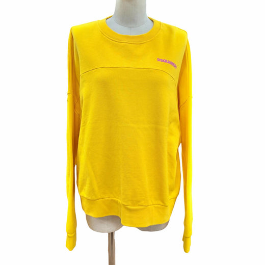 Excellent DSQUARED2 sweat yellow cotton Women XXS S72GU0406