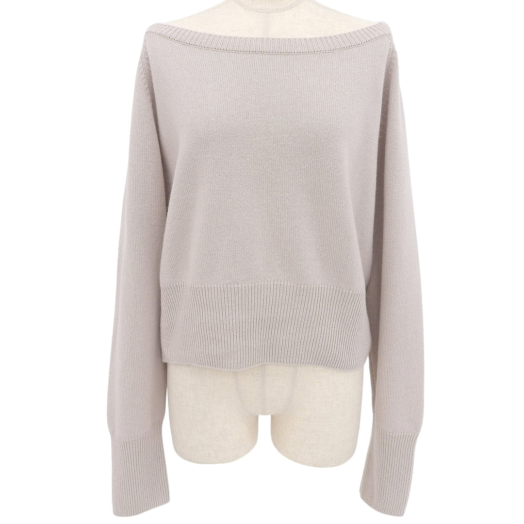 Excellent FOXEY knit pink beige cashmere Women 42 37775