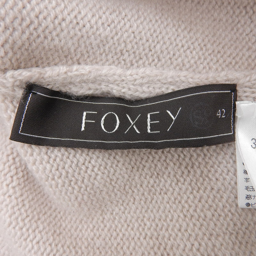 Excellent FOXEY knit pink beige cashmere Women 42 37775