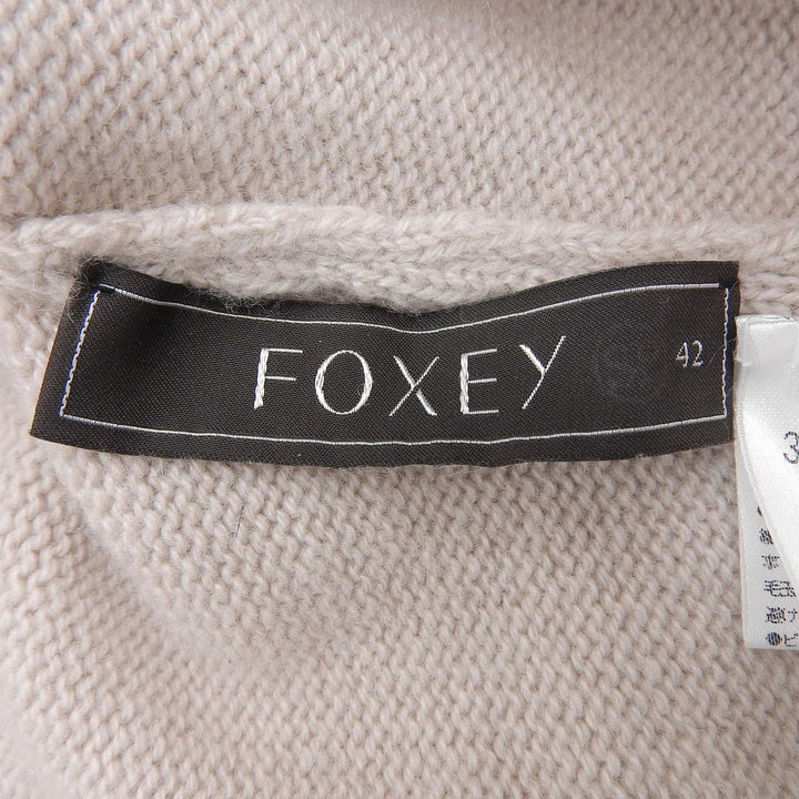 Excellent FOXEY knit pink beige cashmere Women 42 37775