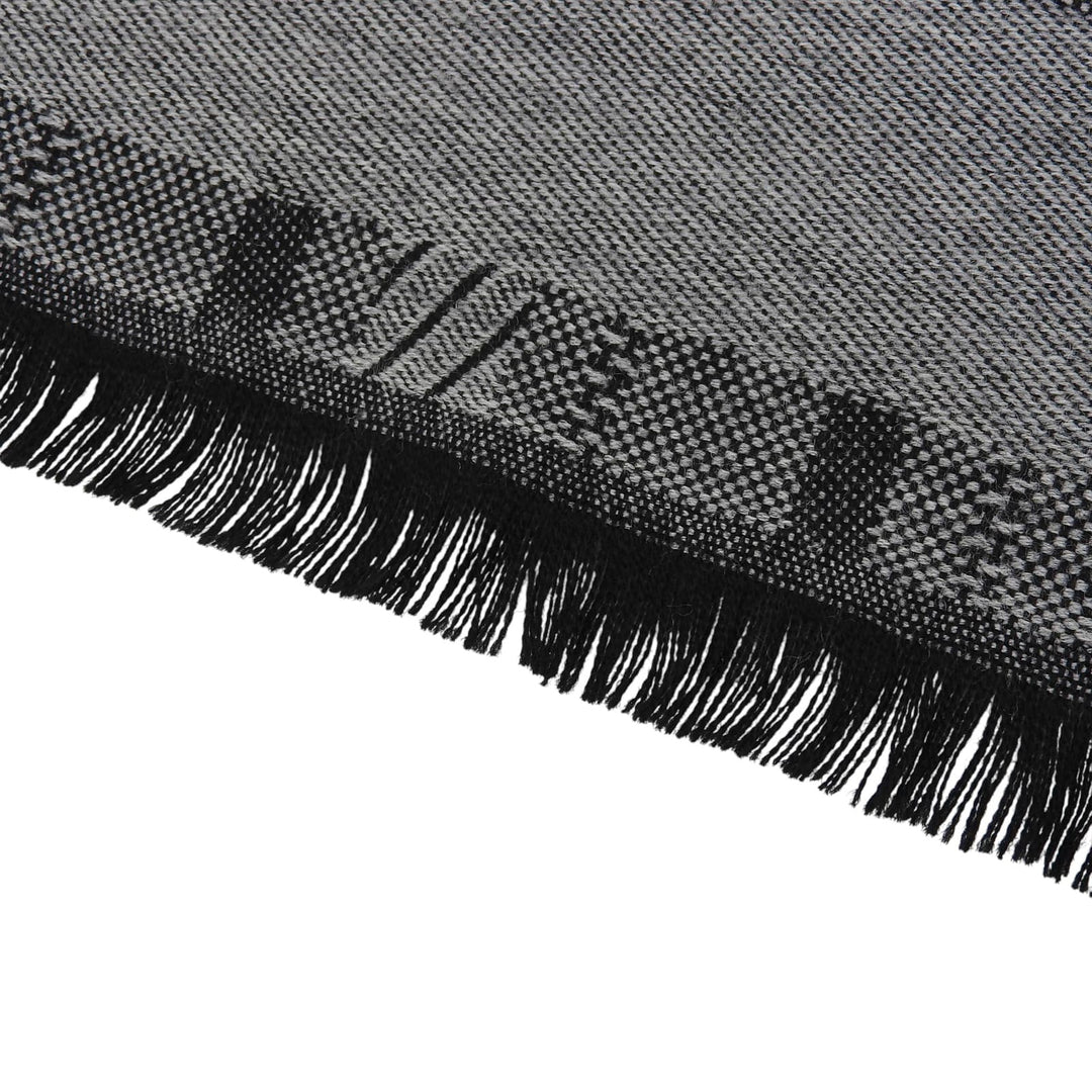 Excellent Ermenegildo Zegna Scarf Logo included, fringe gray wool mens