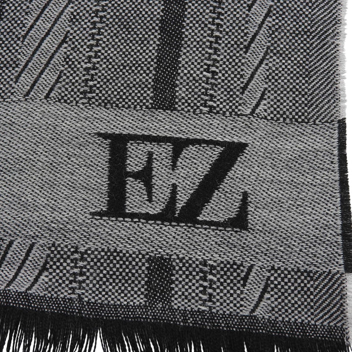 Excellent Ermenegildo Zegna Scarf Logo included, fringe gray wool mens
