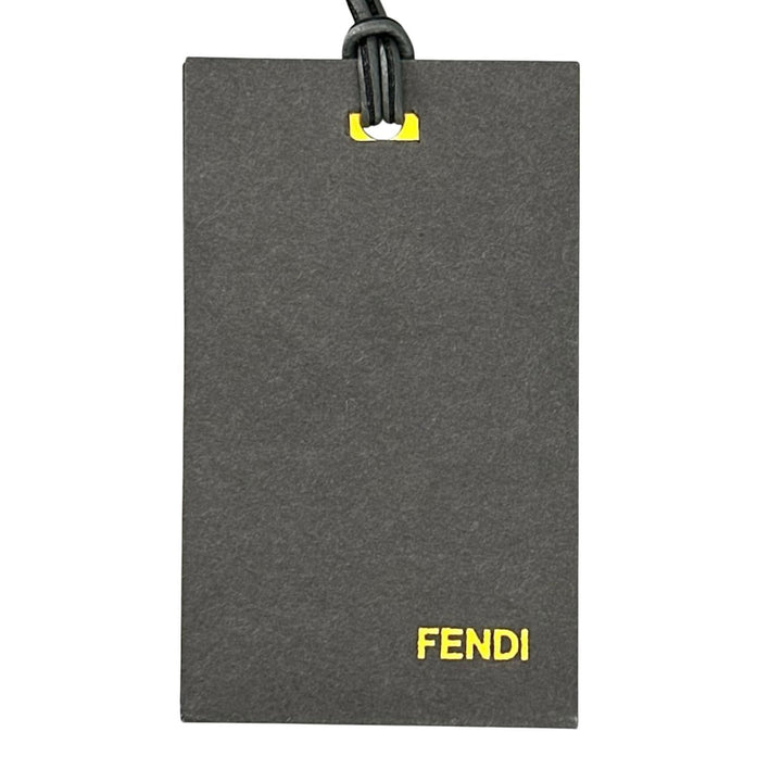 Pristine FENDI Knit cap ZUCCA Pattern Jacquard Knit Hat with Pom-Pom Brown wool