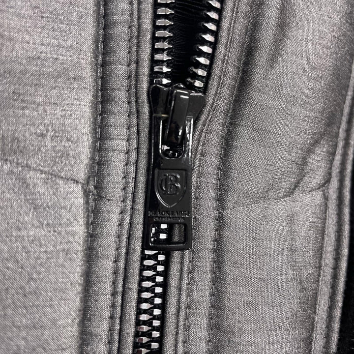 Excellent BLACK LABELCRESTBRIDGE Down jacket Double-zip hooded gray mens M
