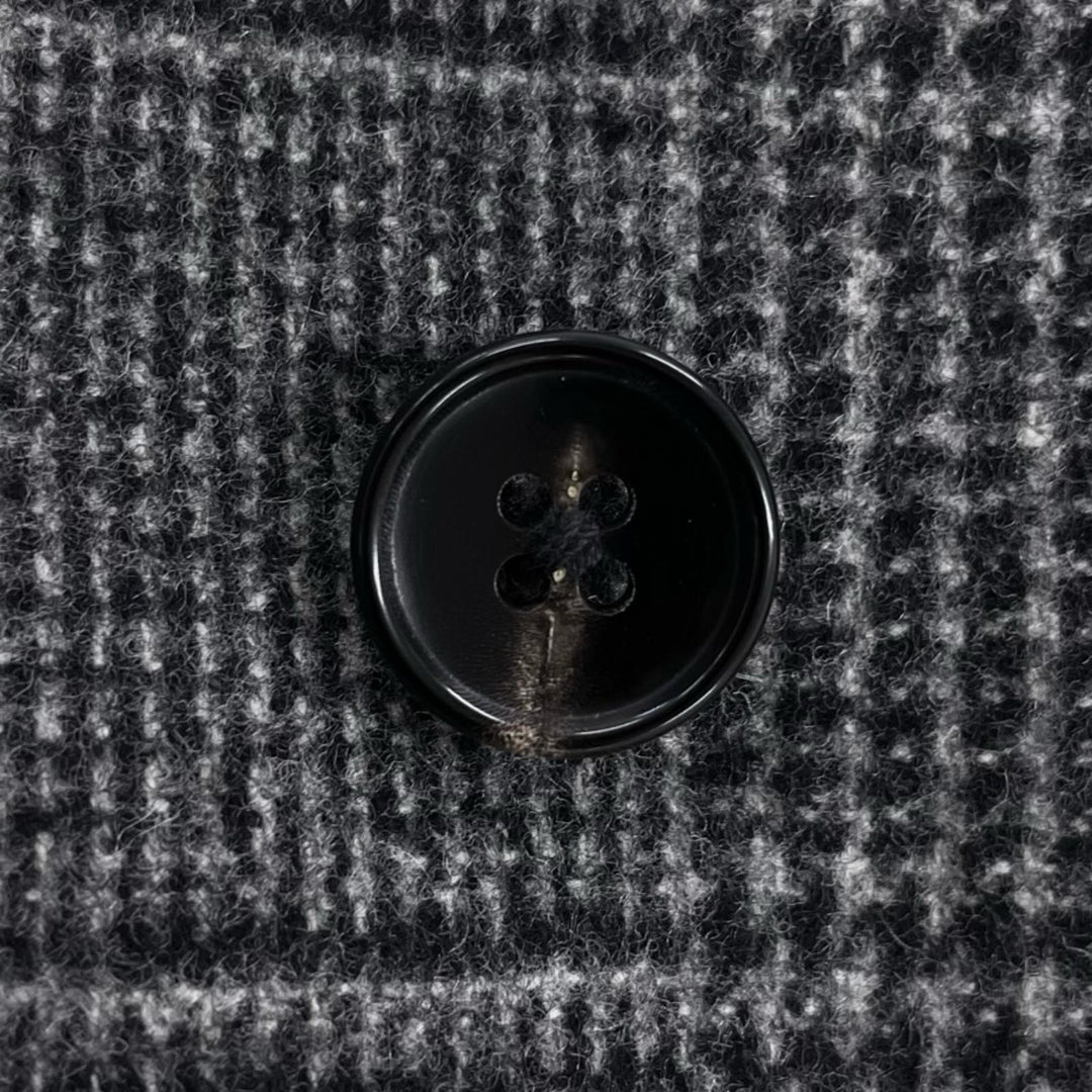 Pristine PAUL STUART Chester coat Glen check gray wool mens 44