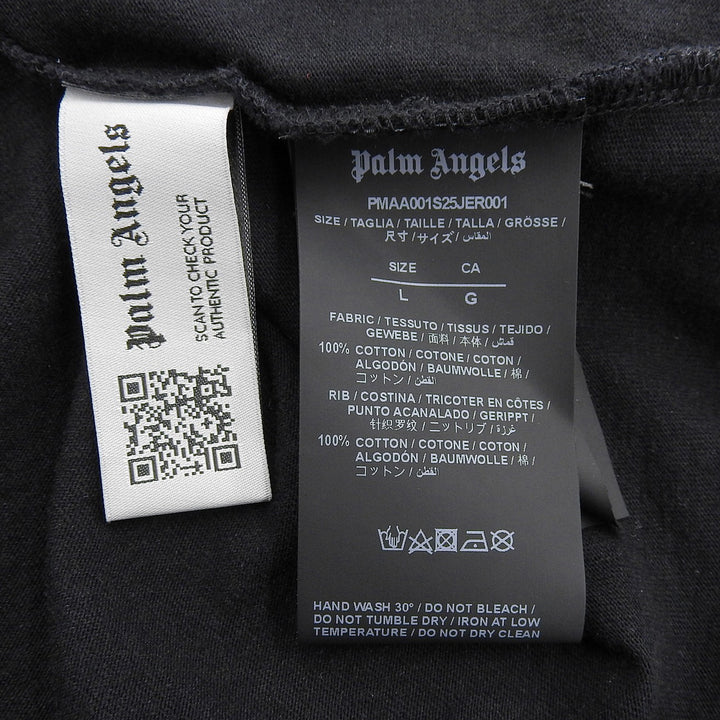 Pristine PALM ANGELS Short sleeve T-shirt PARADISE PALM TEE black cotton mens L
