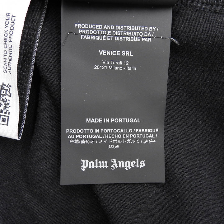 Pristine PALM ANGELS Short sleeve T-shirt PARADISE PALM TEE black cotton mens L