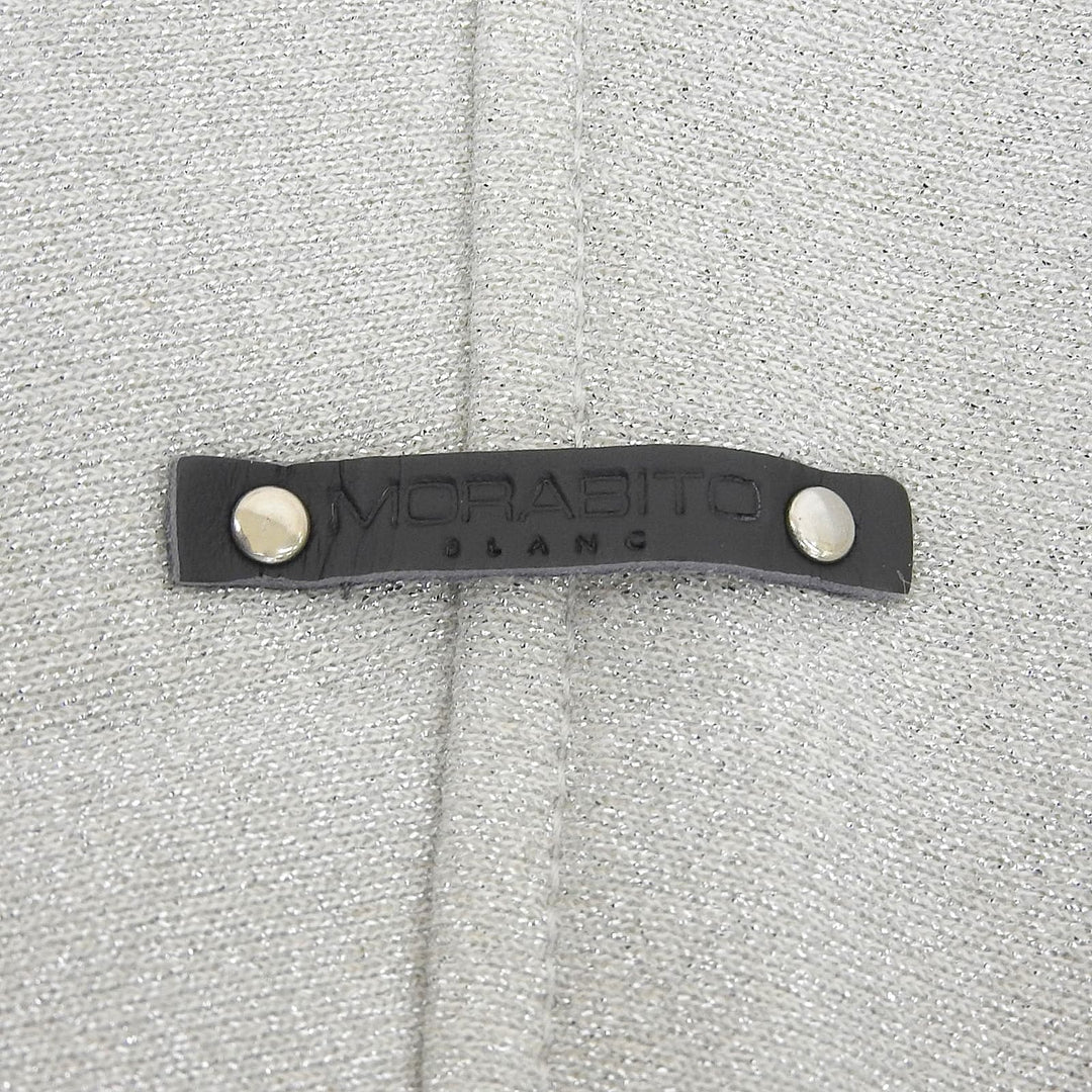 Excellent MORABITO hoodie Leather patch hooded drawstring glitter zip-up 38