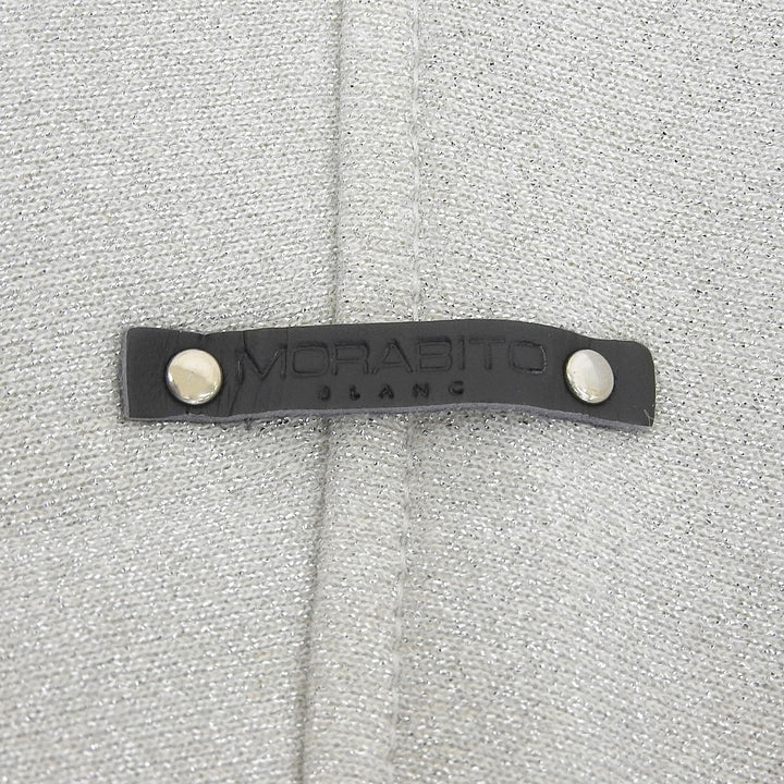 Excellent MORABITO hoodie Leather patch hooded drawstring glitter zip-up 38