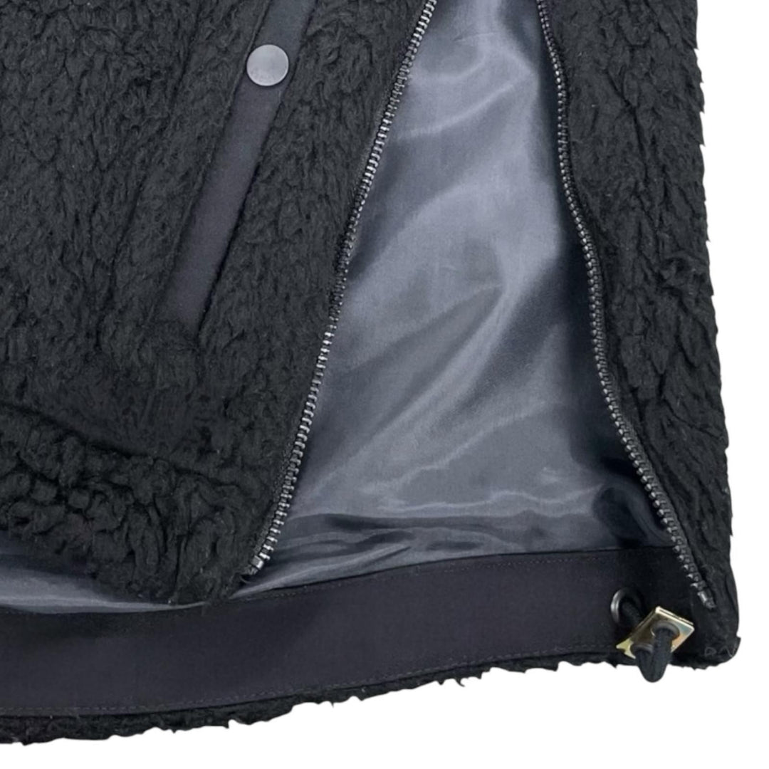 Excellent THE RERACS Jacket Stand-collar boa blouson black cellulose Women 36