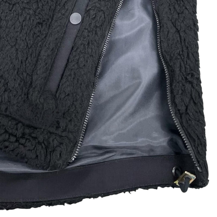 Excellent THE RERACS Jacket Stand-collar boa blouson black cellulose Women 36