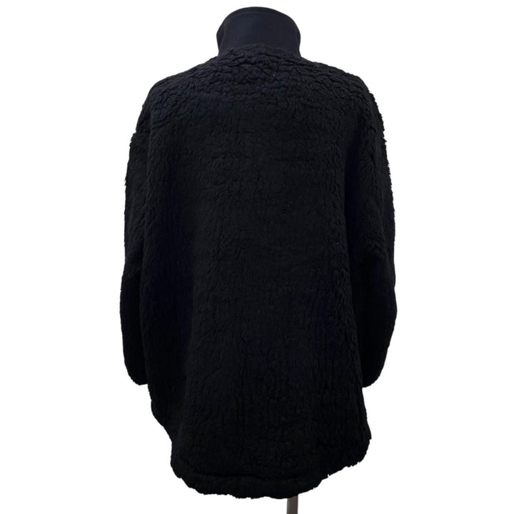 Excellent THE RERACS Jacket Stand-collar boa blouson black cellulose Women 36