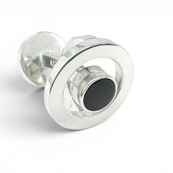 Great HERMES Cufflinks cufflinks round Silver SV925 mens