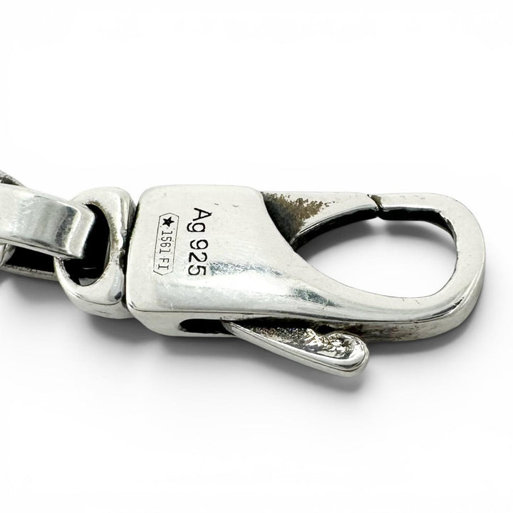 Great GUCCI bracelet Interlocking G Current product Chain Silver AG925 Women 17