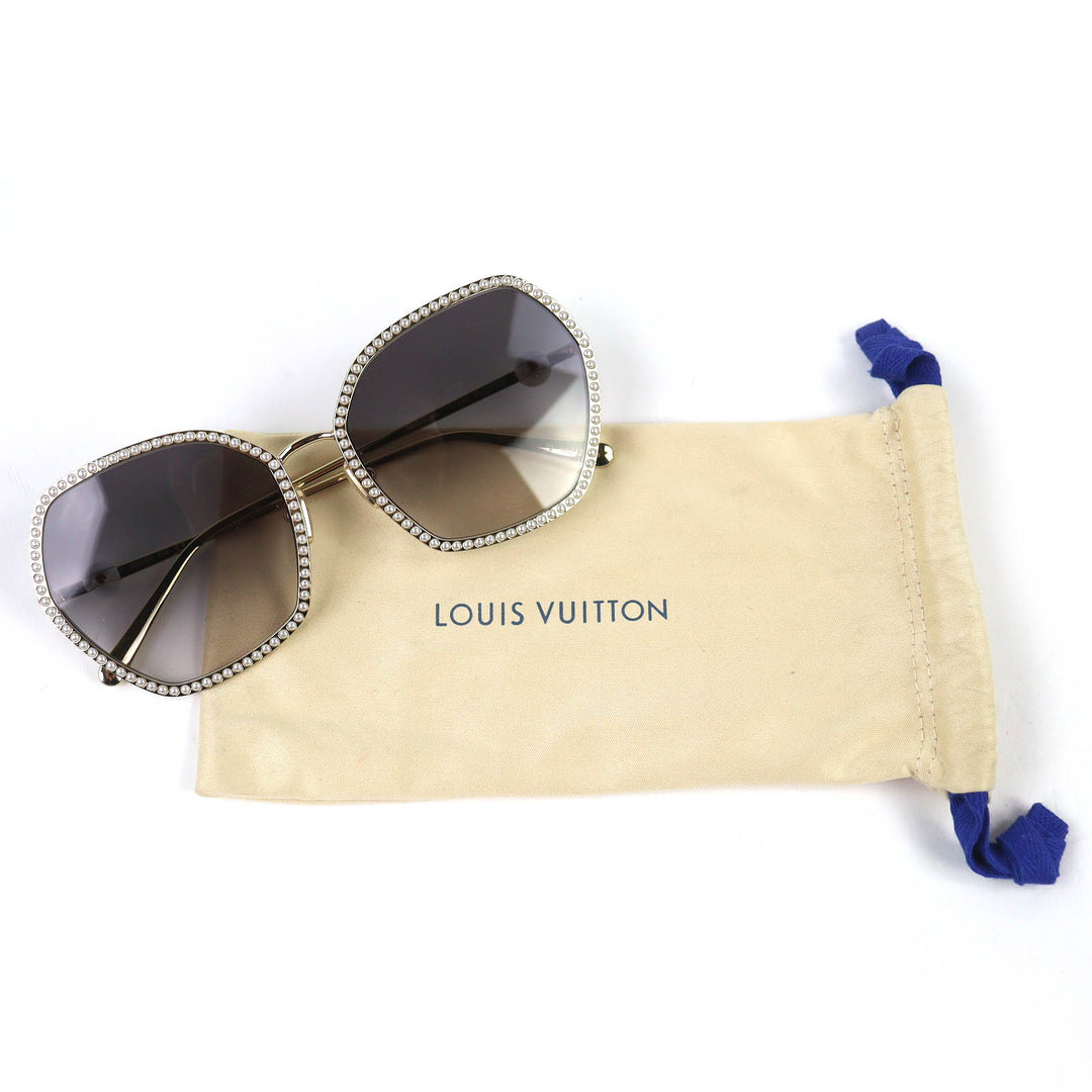 Great LOUIS VUITTON sunglasses LV Pearl gold Women Z2016U 948
