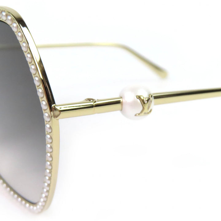 Great LOUIS VUITTON sunglasses LV Pearl gold Women Z2016U 948