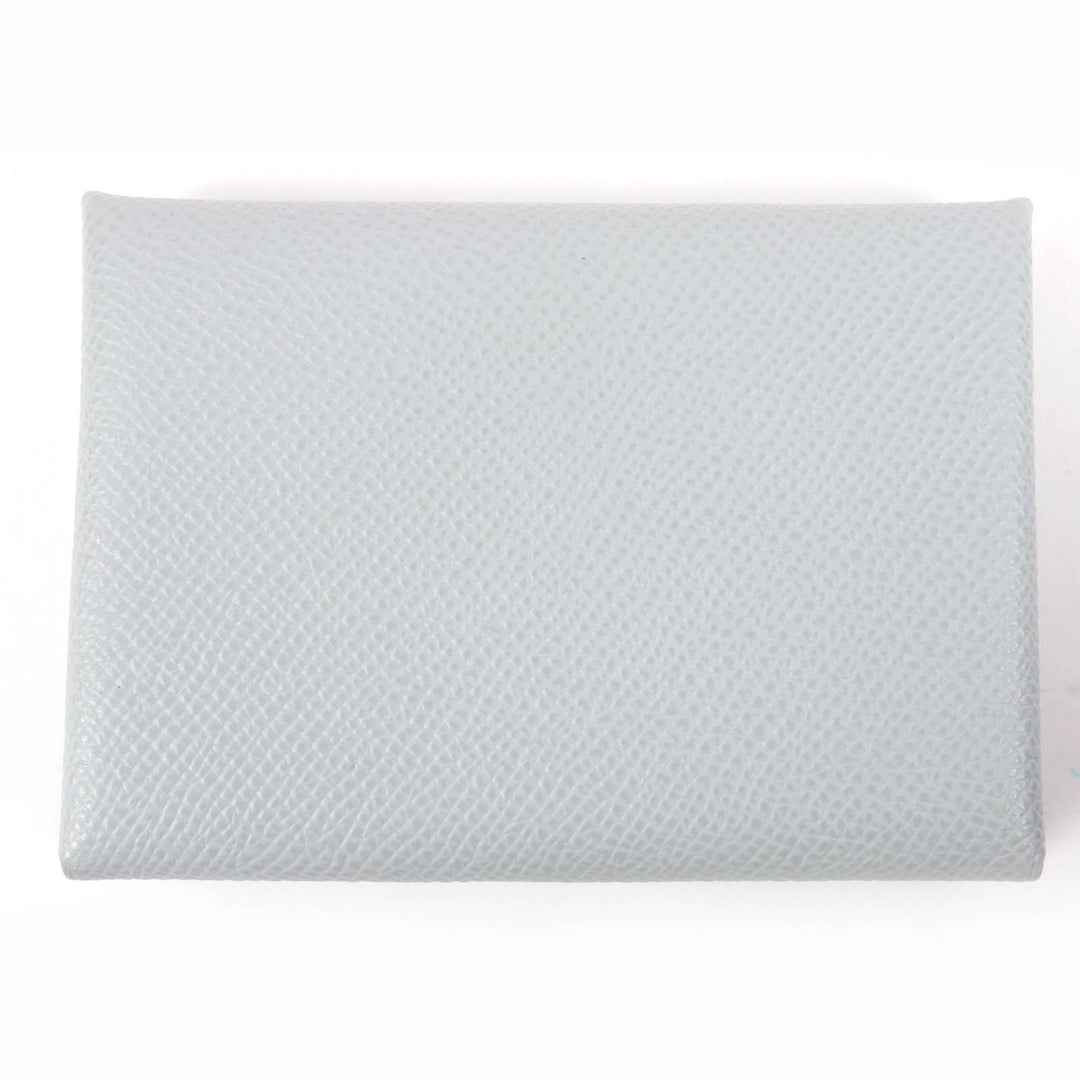 Excellent HERMES Coin case Calvi duo Serie Metal Epsom Leather Women