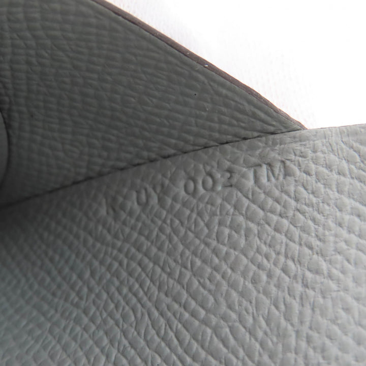 Excellent HERMES Coin case Calvi duo Serie Metal Epsom Leather Women
