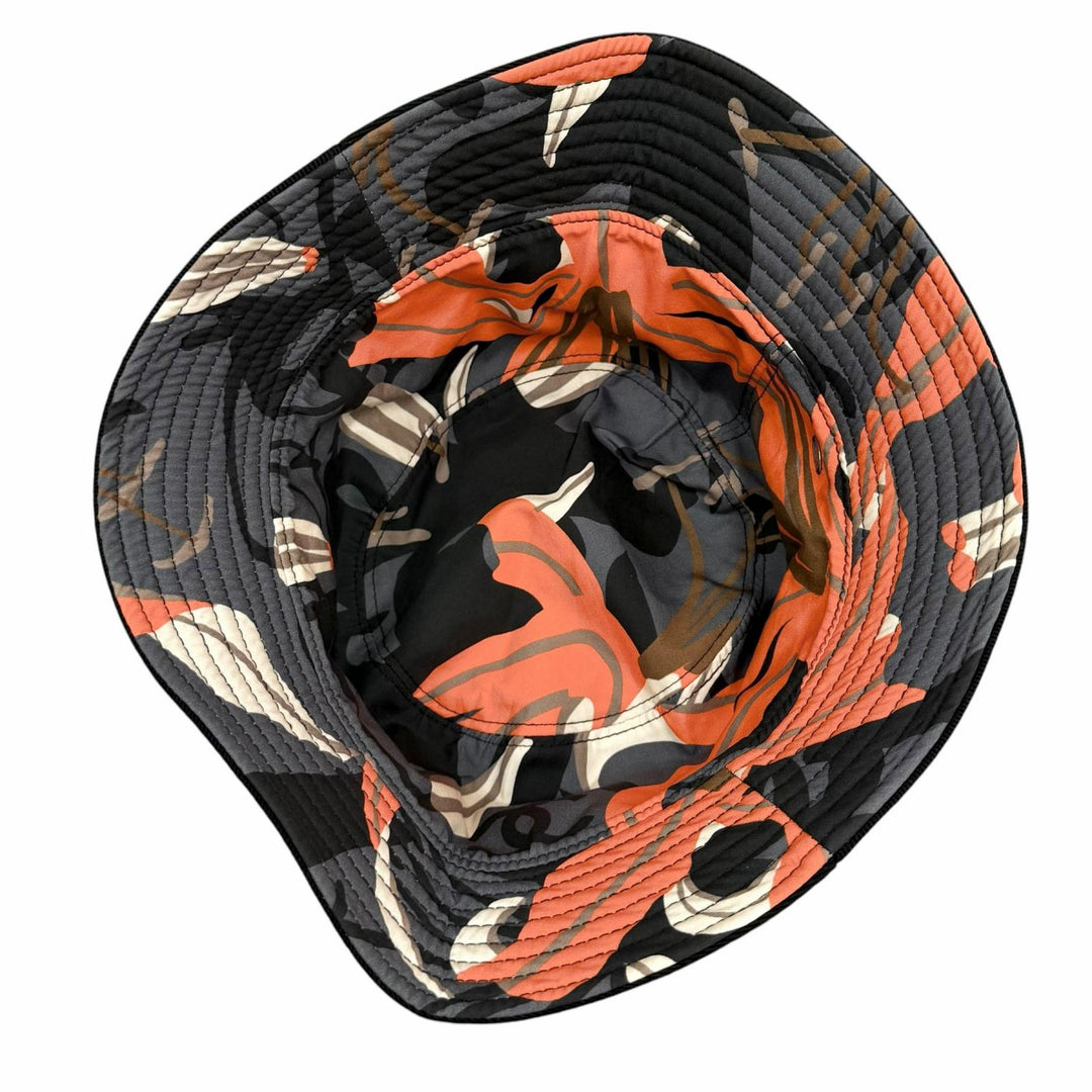 Great CHANEL Reversible COCO Mark all-over print bucket hat black M23A AP146580