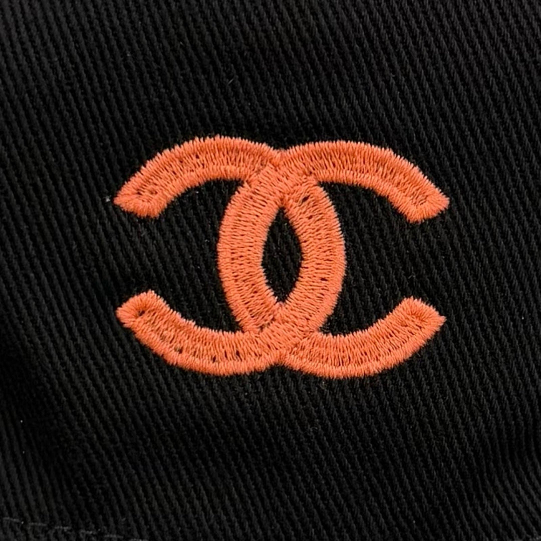 Great CHANEL Reversible COCO Mark all-over print bucket hat black M23A AP146580
