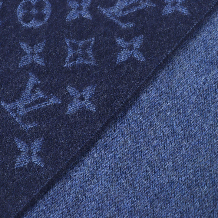 Excellent LOUIS VUITTON Scarf Escharp monogram gradient fringe cashmere M70257
