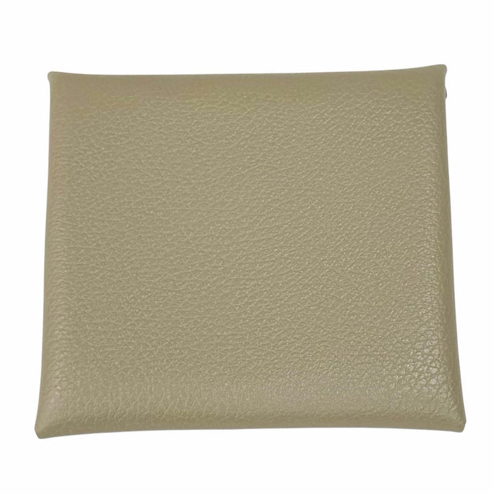 Excellent HERMES Coin case Bastia Evercolor Leather Women