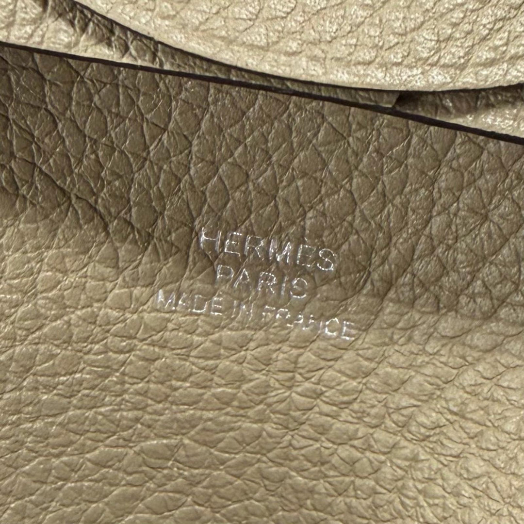 Excellent HERMES Coin case Bastia Evercolor Leather Women