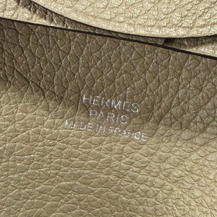 Excellent HERMES Coin case Bastia Evercolor Leather Women