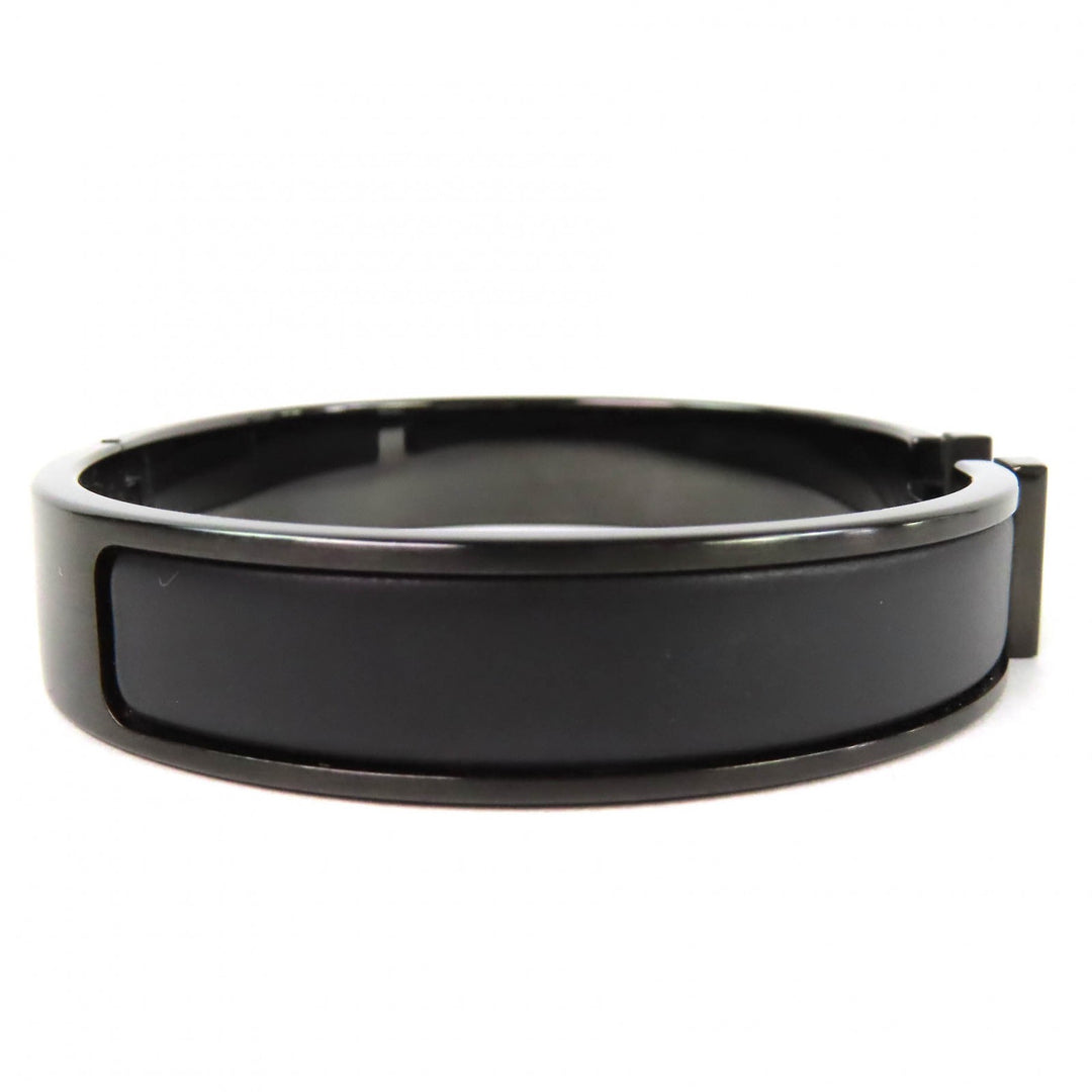 Excellent HERMES Bangle Enamel Bracelet Click HH So Black Current product black