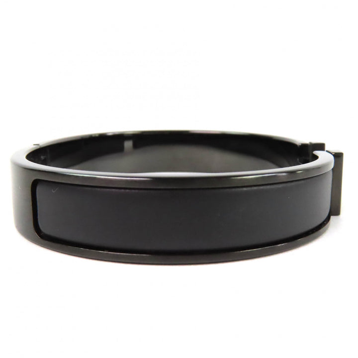 Excellent HERMES Bangle Enamel Bracelet Click HH So Black Current product black