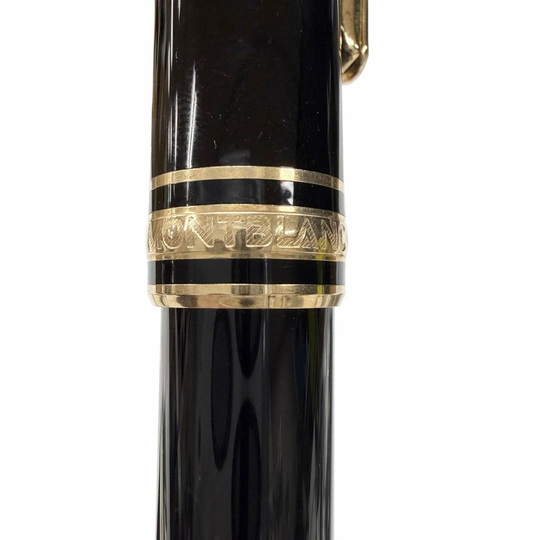Excellent MONTBLANC fountain pen Meisterstück Classic white star black 14K mens