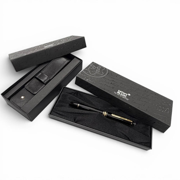 Excellent MONTBLANC fountain pen Meisterstück Classic white star black 14K mens
