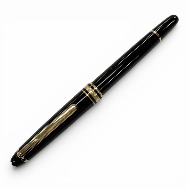 Excellent MONTBLANC fountain pen Meisterstück Classic white star black 14K mens