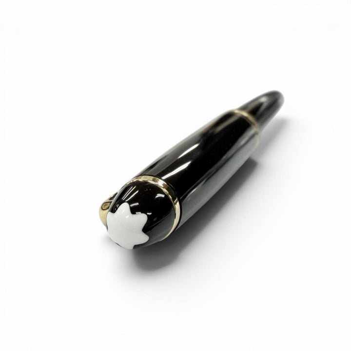 Excellent MONTBLANC fountain pen Meisterstück Classic white star black 14K mens
