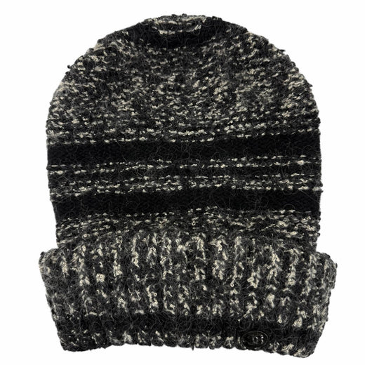 Great CHANEL Knit cap Mohair blend COCO Mark Black cashmere 2 06A P29588K00205